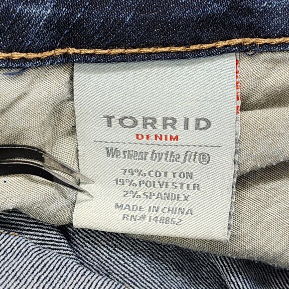 Torrid Jeans Womens 16S SHORT Blue Mid Rise Skinny Ankle Stretch Denim Casual - Picture 6 of 12